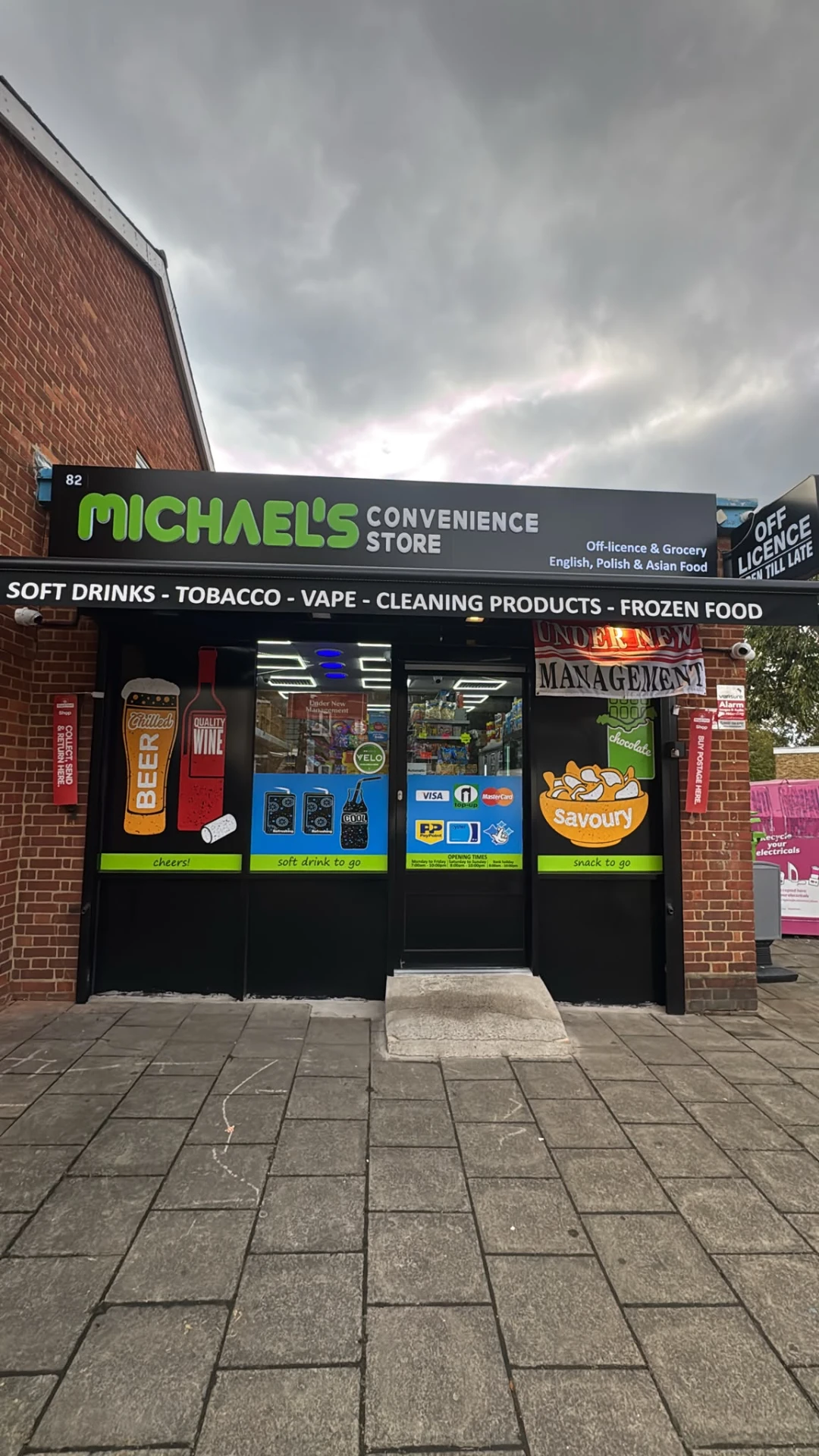 Michael's Convenience Store shopfront on Deedside Road